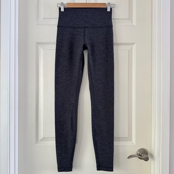 Lululemon Wunder Under 28" Hi-Rise Tight Luon Variegated Knit Heathered Black - Picture 3 of 16